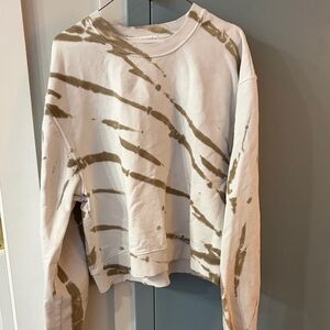 Good American Cream & Tan Tye Dyesweatshirt